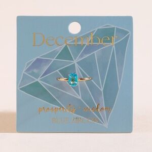 NWT Francesca’s Crystal Birthstone Ring Size 6